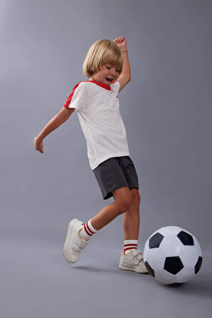 DeFacto Erkek Bebek Bisiklet Yaka Baskılı Kısa Kollu Tişört D1485A524SMWT34