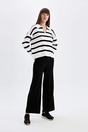 DeFacto Flare Fit Pantolon T8004AZ24WNBK27