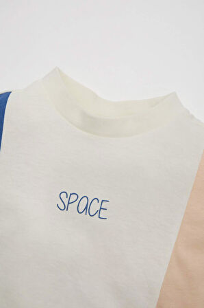 DeFacto Erkek Bebek Bisiklet Yaka Renk Bloklu Kısa Kollu Tişört D1478A524SMER98