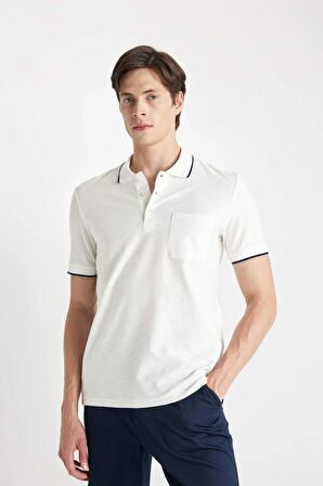 DeFacto Regular Fit Kısa Kollu Basic Düz Polo Tişört X1262AZ24SMWT27