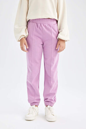 DeFacto Kız Çocuk Beli Paçası Lastikli Basic Düz Jogger Eşofman Altı D3201A824WNPR61