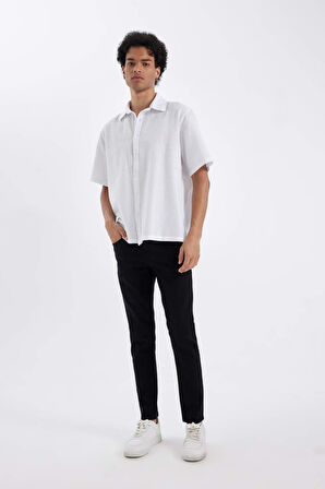 DeFacto Carlo Skinny Fit Ekstra Dar Kalıp Normal Bel Ekstra Dar Paça Jean Pantolon R8763AZ24AUNM40