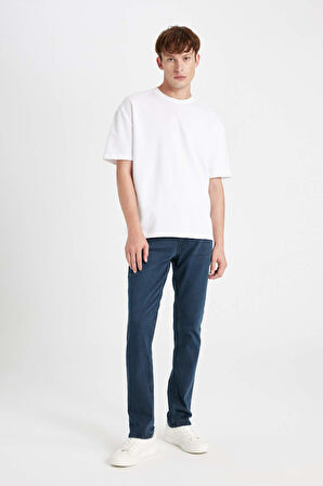 DeFacto Pedro Slim Fit Dar Kalıp Normal Bel Dar Paça Jean Pantolon R8791AZ24AUNM83