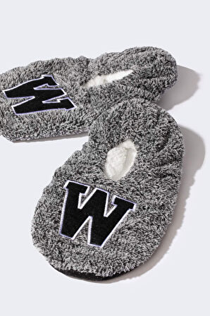 DeFacto Erkek Düz Taban Pelüş Ev Patiği D5256AX24WNGR55