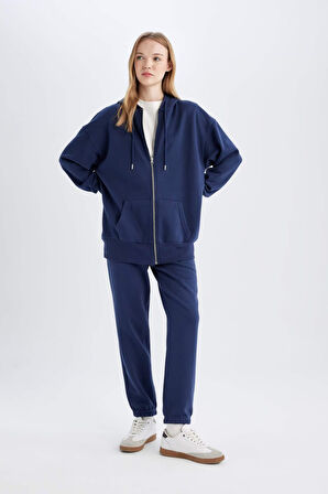 DeFacto Standart Fit Kalın Jogger Eşofman Altı Bel Paça Lastikli Basic Düz Uzun Boy S7370AZ24WNNV241