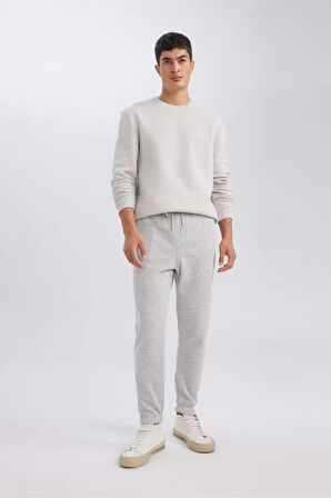 DeFacto Jogger Eşofman Altı Standart Fit Basic Düz Beli Bağcıklı Lastikli Paça Cepli A6468AX24AUGR389