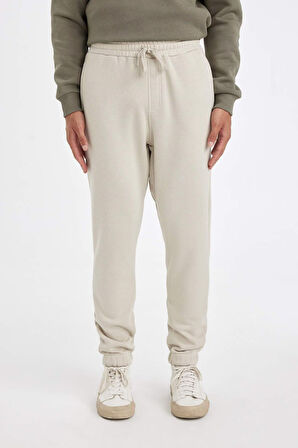 DeFacto Relax Fit Kalın Jogger Eşofman Altı Basic Düz Beli Bağcıklı Lastikli Paça Cepli U7438AZ24AUBG155