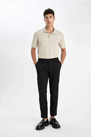 DeFacto %100 Pamuk Regular Fit Polo Yaka Basic Düz Kısa Kollu Tişört D4814AX24SMBG106