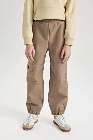 DeFacto Erkek Çocuk Beli ve Paçası Lastikli Kargo Cepli Pelüş Polar Astarlı Jogger Pantolon D3460A824WNBG315