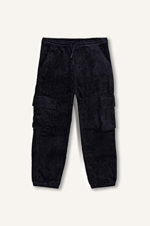 Erkek Çocuk Kargo Cepli Jogger Kadife Pantolon