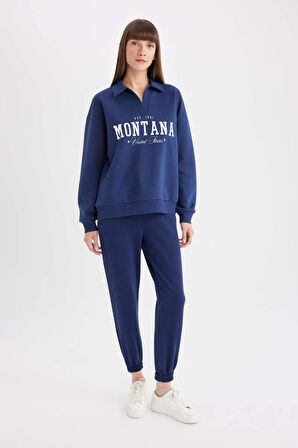 DeFacto Jogger Kalın Eşofman Altı Beli Paçası Lastikli Bağcıklı Cepli V2700AZ24WNNV42