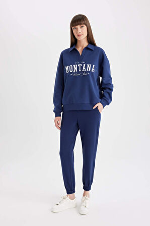 DeFacto Jogger Kalın Eşofman Altı Beli Paçası Lastikli Bağcıklı Cepli V2700AZ24WNNV42