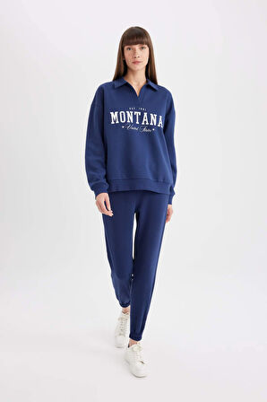 DeFacto Jogger Kalın Eşofman Altı Beli Paçası Lastikli Bağcıklı Cepli V2700AZ24WNNV42