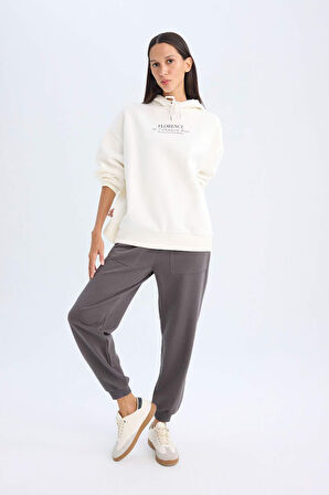 Regular Fit Jogger Kışlık Eşofman Altı Basic Düz Beli Lastikli Bağcıklı Cepli