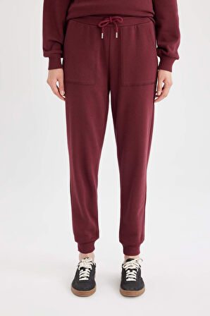 Regular Fit Jogger Kışlık Eşofman Altı Basic Düz Beli Lastikli Bağcıklı Cepli