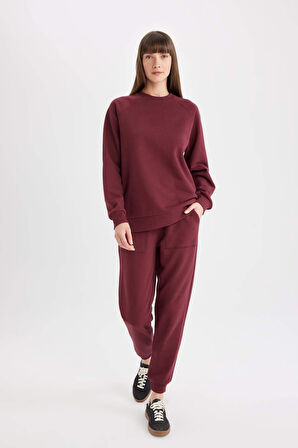 Regular Fit Jogger Kışlık Eşofman Altı Basic Düz Beli Lastikli Bağcıklı Cepli