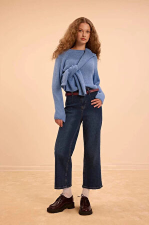 L2567 Coool Regular Fit Bisiklet Yaka Basic Düz Triko Kazak