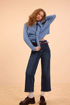 L2567 Coool Regular Fit Bisiklet Yaka Basic Düz Triko Kazak