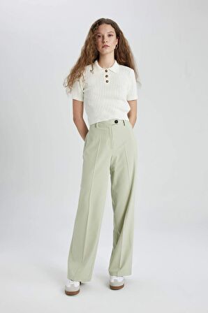 DeFacto Wide Leg Yüksek Bel Standart Boy Pantolon B7495AX24SPKH142