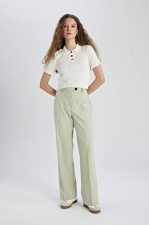 DeFacto Wide Leg Yüksek Bel Standart Boy Pantolon B7495AX24SPKH142