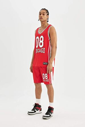 DeFactoFit Standart Fit Sporcu Kısa Paça Ağır Kumaş Şort C2422AX24SMRD303