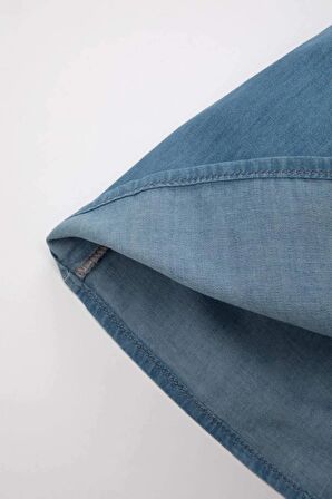 DeFacto Kız Bebek Kolsuz Jean Elbise C5969A524SMBE394