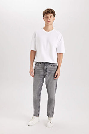 DeFacto %100 Pamuk 90's Slim Fit Dar Kalıp Yüksek Bel Dar Paça Jean Pantolon C6907AX24AUNM55
