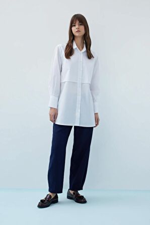 DeFacto Relax Fit Terry Cotton Uzun Kollu Gömlek Tunik C4532AX24SMWT36