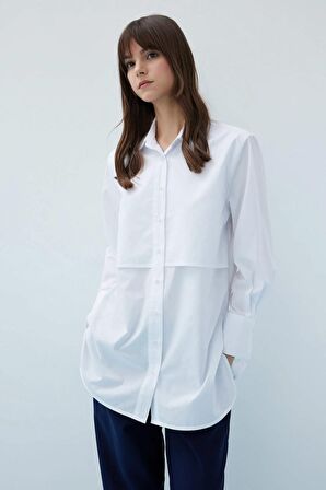 DeFacto Relax Fit Terry Cotton Uzun Kollu Gömlek Tunik C4532AX24SMWT36