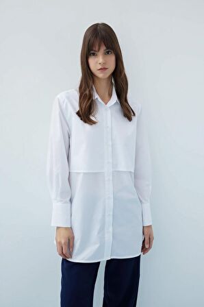 DeFacto Relax Fit Terry Cotton Uzun Kollu Gömlek Tunik C4532AX24SMWT36