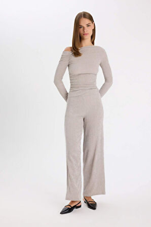 DeFacto Wide Leg Bürümcük Pantolon D5141AX24AUGR302