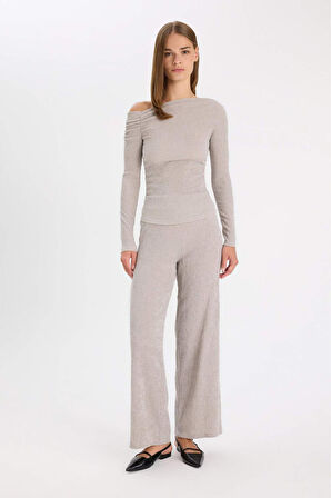 DeFacto Wide Leg Bürümcük Pantolon D5141AX24AUGR302