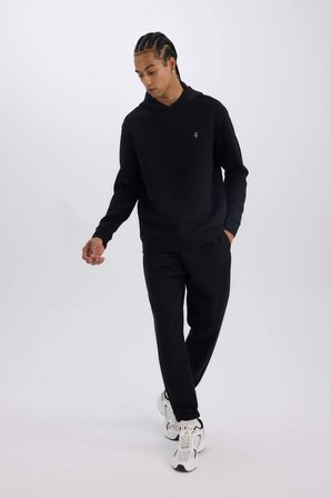 DeFacto Standart Fit Kapüşonlu Kapitoneli Sporcu Sweatshirt D0752AX24AUBK81