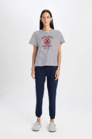 DeFacto Fall in Love Baskılı Kısa Kollu Pijama Takımı C5125AX24AUNV31