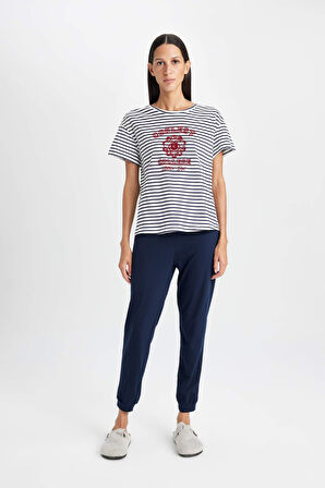 DeFacto Fall in Love Baskılı Kısa Kollu Pijama Takımı C5125AX24AUNV31