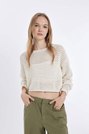 DeFacto Coool Regular Fit Kroşe Kazak D5126AX24HSER105