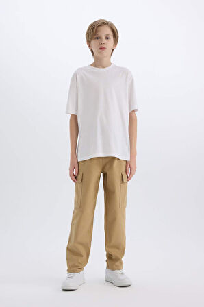 Erkek Çocuk Loose Fit Standart Paça Gabardin Pantolon
