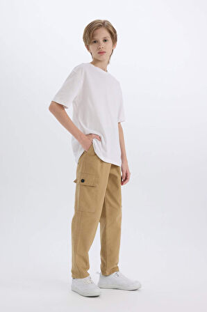 Erkek Çocuk Loose Fit Standart Paça Gabardin Pantolon