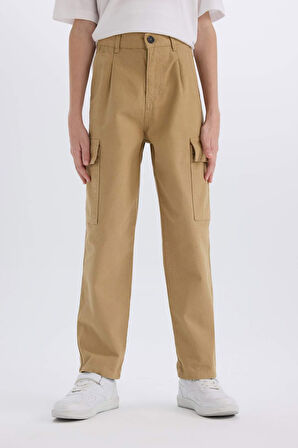 Erkek Çocuk Loose Fit Standart Paça Gabardin Pantolon