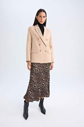 DeFacto Oversize Fit Ceket Yaka Blazer Ceket D4562AX24AUBG647