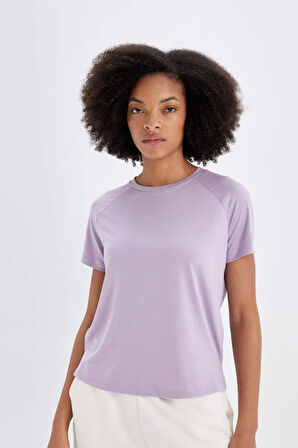 DeFactoFit Crop Bisiklet Yaka Sporcu Modal Kısa Kollu Tişört D1280AX24HSPR500