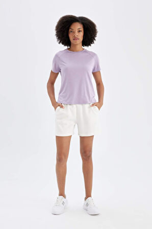 DeFactoFit Crop Bisiklet Yaka Sporcu Modal Kısa Kollu Tişört D1280AX24HSPR500