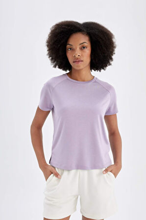 DeFactoFit Crop Bisiklet Yaka Sporcu Modal Kısa Kollu Tişört D1280AX24HSPR500