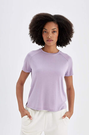 DeFactoFit Crop Bisiklet Yaka Sporcu Modal Kısa Kollu Tişört D1280AX24HSPR500