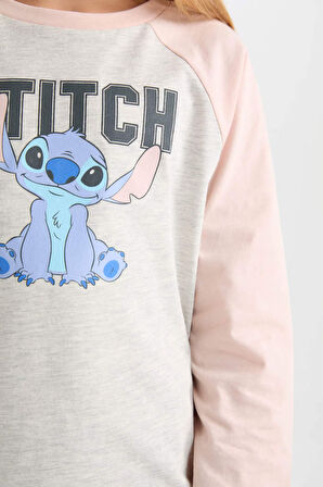 Kız Çocuk Disney Lilo & Stitch Regular Fit 2'li Pijama Takımı