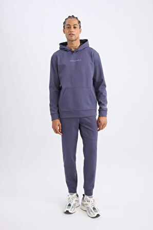 DeFactoFit Standart Fit Beli Bağcıklı Lastikli Paça Skuba Dalgıç Kumaş Jogger Eşofman Altı