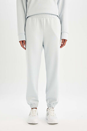 DeFactoFit Standart Fit Sporcu Jogger Eşofman Altı Bilek Boy Skuba Dalgıç C9382AX24AUBE817