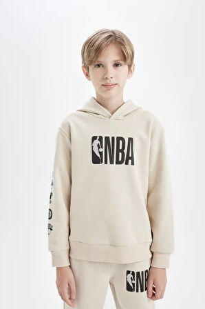 DeFacto Erkek Çocuk NBA Current Teams Bisiklet Yaka Kalın Sweatshirt D3145A824AUER37