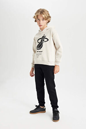 DeFacto Erkek Çocuk NBA Miami Heat Kapüşonlu Sweatshirt D3143A824AUER37