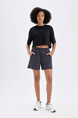 DeFactoFit Standart Fit Sporcu Kısa Paça Modal Şort D1278AX24HSAR231